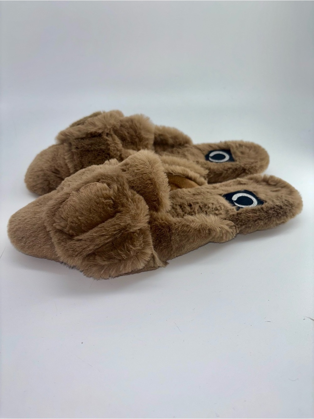 Journee Collection Woman’s Eara Slide Faux Fur Slipper Sz 8